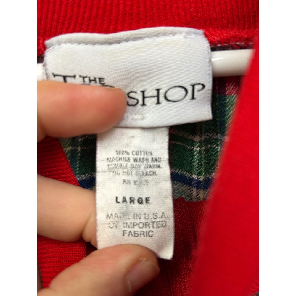 The Tog Shop Nightgown Womens Large Red Green Plaid Cotton Zipper Lounger Vtg - Picture 5 of 8